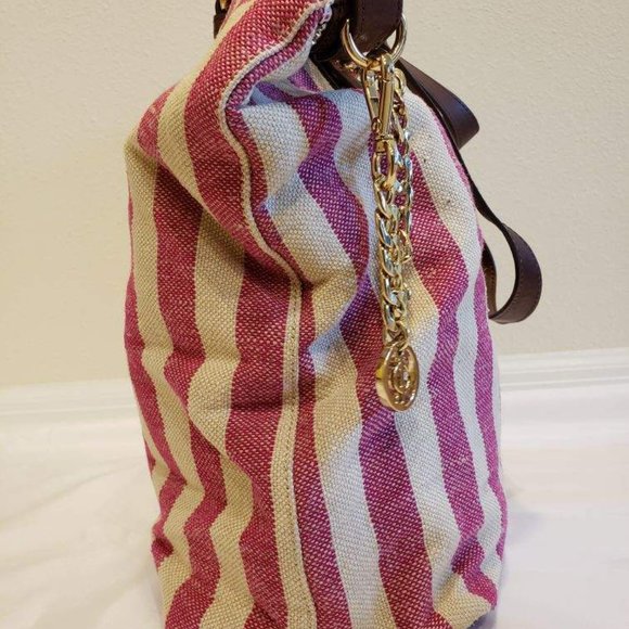 Vintage Juicy Couture Pink and White Stripe Tote - Picture 4 of 4
